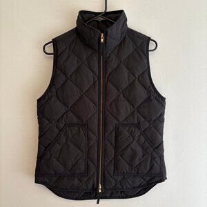J Crew Black Puffer Vest